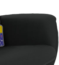 Massagesessel mit Fußhocker Schwarz Kunstleder