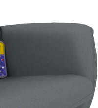 Massagesessel mit Fußhocker Grau Kunstleder