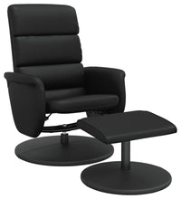 Relaxsessel mit Fußhocker Schwarz Kunstleder