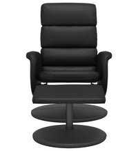 Relaxsessel mit Fußhocker Schwarz Kunstleder
