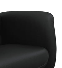 Relaxsessel mit Fußhocker Schwarz Kunstleder