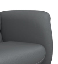 Relaxsessel mit Fußhocker Grau Kunstleder