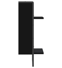 Wandregal mit Stange Schwarz 30x25x65 cm
