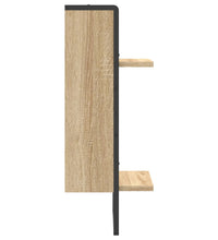 Wandregal mit Stange Sonoma-Eiche 30x25x65 cm