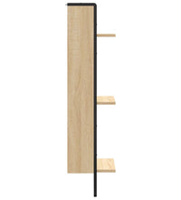 Wandregal 3 Fächer Sonoma-Eiche 30x25x100 cm Holzwerkstoff