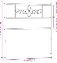 Kopfteil Metall Weiß 80 cm