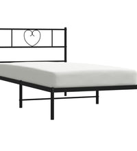 Bettgestell mit Kopfteil Metall Schwarz 107x203 cm