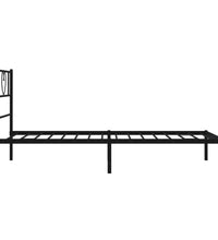 Bettgestell mit Kopfteil Metall Schwarz 107x203 cm