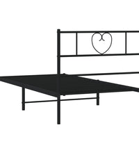 Bettgestell mit Kopfteil Metall Schwarz 107x203 cm