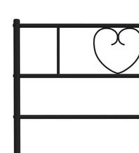 Bettgestell mit Kopfteil Metall Schwarz 107x203 cm