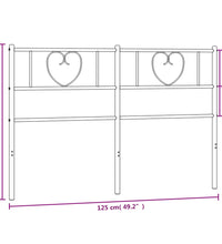 Kopfteil Metall Schwarz 120 cm