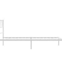 Bettgestell mit Kopfteil Metall Weiß 107x203 cm