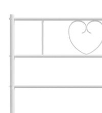Bettgestell mit Kopfteil Metall Weiß 107x203 cm
