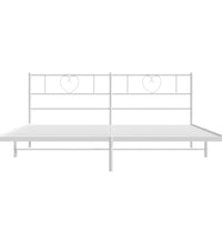 Bettgestell mit Kopfteil Metall Weiß 183x213 cm