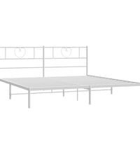 Bettgestell mit Kopfteil Metall Weiß 193x203 cm