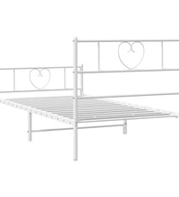 Bettgestell mit Kopf- und Fußteil Metall Weiß 75x190 cm