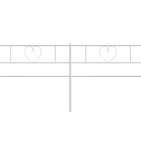Kopfteil Metall Weiß 180 cm