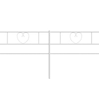 Kopfteil Metall Weiß 193 cm
