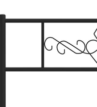 Bettgestell mit Kopfteil Metall Schwarz 75x190 cm