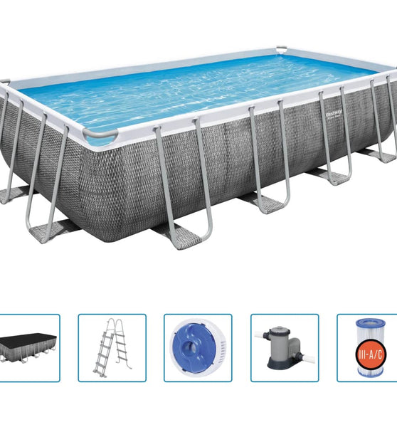 Bestway Pool-Set Power Steel Rechteckig 549x274x122 cm