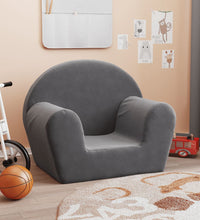 Kindersofa Anthrazit Weich Plüsch