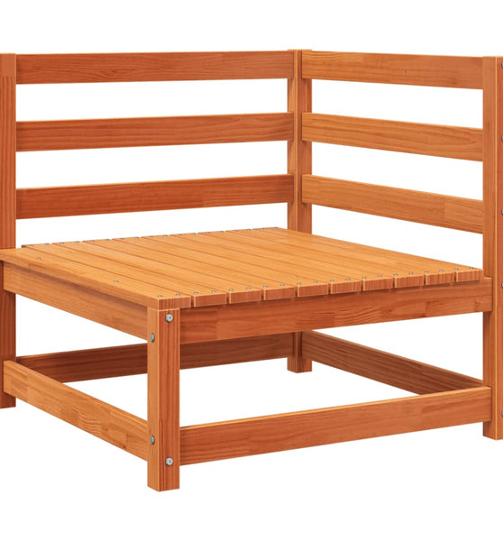 Garten-Ecksofa Wachsbraun 70x70x67 cm Massivholz Kiefer