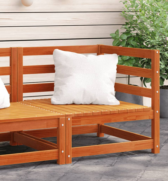 Garten-Ecksofa Wachsbraun 70x70x67 cm Massivholz Kiefer