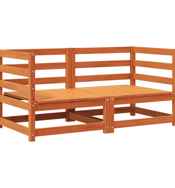 Garten-Ecksofas 2 Stk. Wachsbraun 70x70x67 cm Massivholz Kiefer