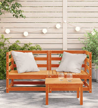 Garten-Ecksofas 2 Stk. Wachsbraun 70x70x67 cm Massivholz Kiefer