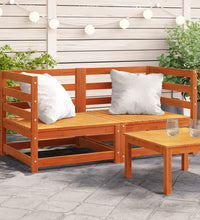 Garten-Ecksofas 2 Stk. Wachsbraun 70x70x67 cm Massivholz Kiefer