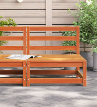 Gartensofa ohne Armlehnen Wachsbraun 70x70x67 cm Massivholz