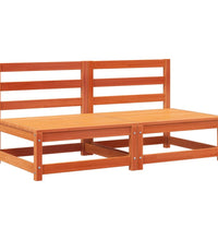 Gartensofas ohne Armlehnen 2 Stk. Wachsbraun Massivholz Kiefer