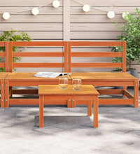 Gartensofas ohne Armlehnen 2 Stk. Wachsbraun Massivholz Kiefer