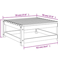 Gartenhocker Wachsbraun 70x70x30 cm Massivholz Kiefer