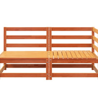 Gartensofa 2-Sitzer Wachsbraun Massivholz Kiefer