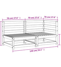 Gartensofa 2-Sitzer Massivholz Douglasie