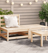 Gartensofa ohne Armlehnen mit Fußhocker Massivholz Kiefer