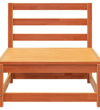 Gartensofa ohne Armlehnen mit Fußhocker Wachsbraun Kiefernholz