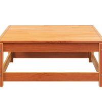 Gartensofa ohne Armlehnen mit Fußhocker Wachsbraun Kiefernholz