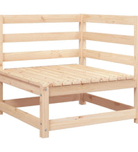 Gartensofa mit Fußhocker 2-Sitzer Massivholz Kiefer