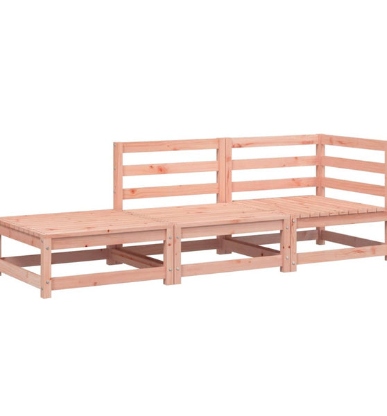 Gartensofa mit Hocker 2-Sitzer Massivholz Douglasie