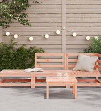 Gartensofa mit Hocker 2-Sitzer Massivholz Douglasie