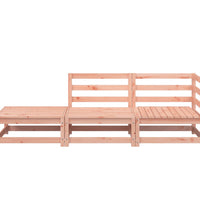 Gartensofa mit Hocker 2-Sitzer Massivholz Douglasie