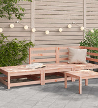 Gartensofa mit Hocker 2-Sitzer Massivholz Douglasie