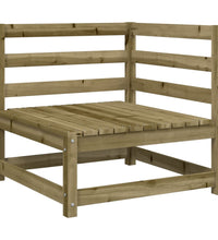 Gartensofa mit Hocker 2-Sitzer Kiefernholz Imprägniert