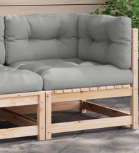 Garten-Ecksofa mit Kissen Massivholz Kiefer