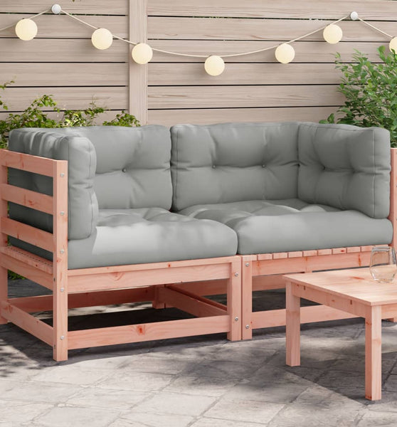 Garten-Ecksofas mit Kissen 2 Stk. Massivholz Douglasie