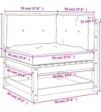 Garten-Ecksofas mit Kissen 2 Stk. Kiefernholz Imprägniert