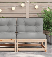 Gartensofa ohne Armlehnen mit Kissen Massivholz Kiefer