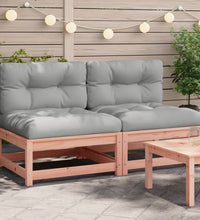 Gartensofas ohne Armlehnen mit Kissen 2 Stk. Douglasienholz